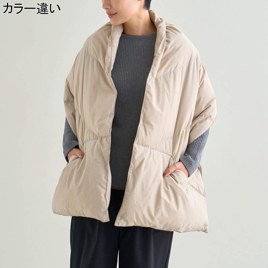 Fular Poncho din Puf NANGA, NA24423C605, BLK