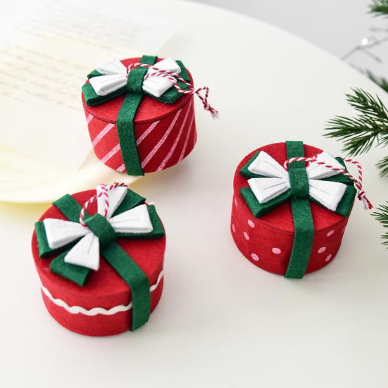 Christmas Mini Candy Box Ornaments Small Gift Box Tree Hanging Decoration for Xmas New Year Party Decor