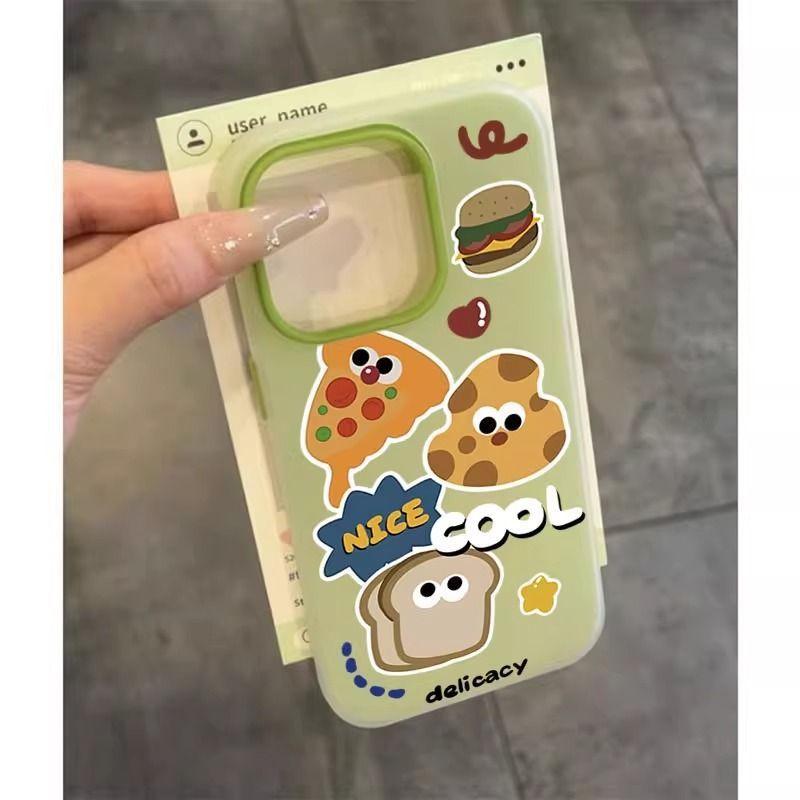 Pizza potatoes are suitable for iPhone16/17promax mobile phone case, Apple 15 skin scrub 13/14 jelly case.