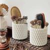 360 Degree Rotating Makeup Brush Bucket Large Capacity Partitioned Makeup Storage Rack Bedroom Bathroom Countertop Storage Box