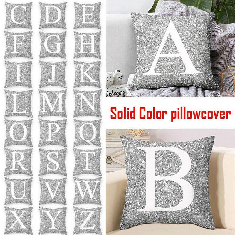 Chic Letter Cushion Rose Gold Glitter Throw Pillow Case Cover Designed For Trendy Home Sofa Decor 45cm