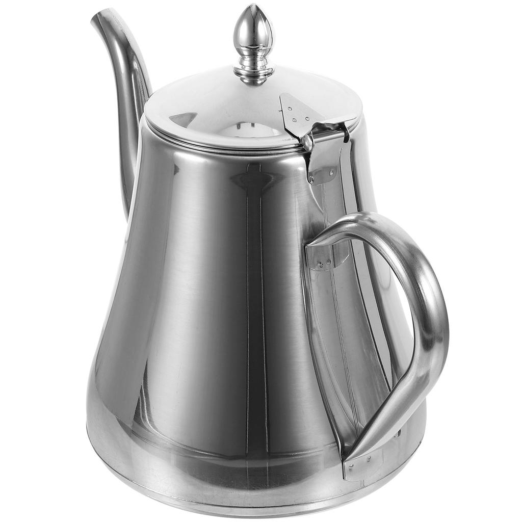 Stainless Steel Tea Pot Inner Infuser Kettle Home Office Tea Brewing Stainless Steel Gooseneck Teapot Teapot Tearoom Supplies