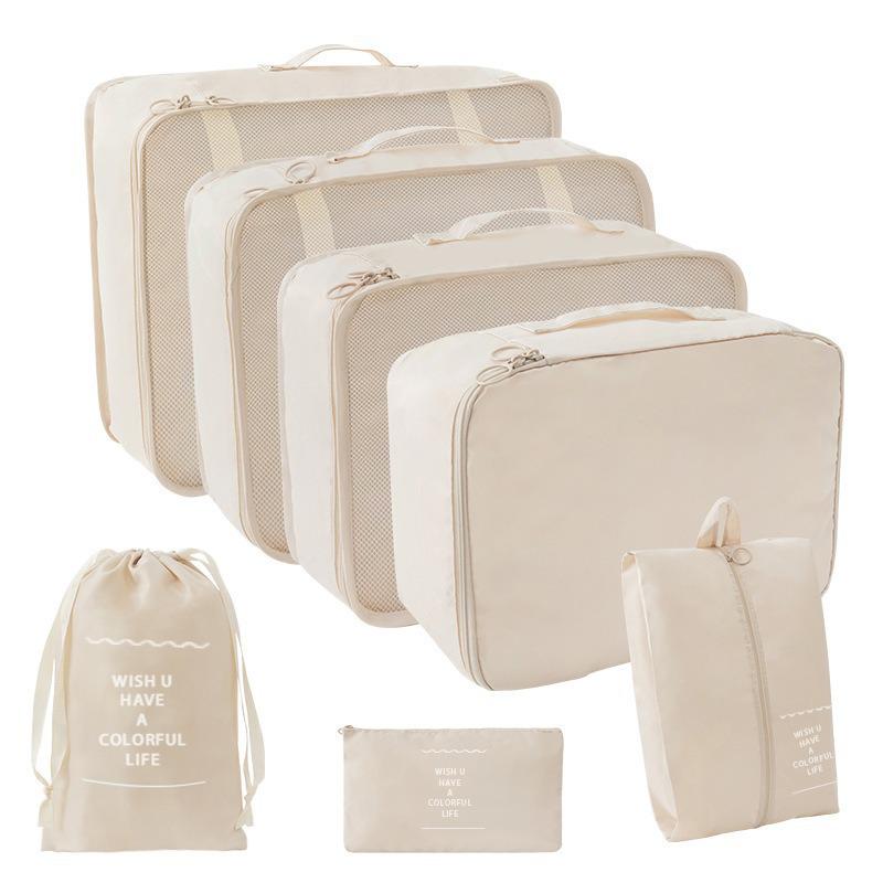 7-Piece Travel Storage Bag Set for Clothes and Underwear
