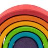 Colorful Wooden Rainbow Stacker Toy for Kids - Montessori Learning Fun