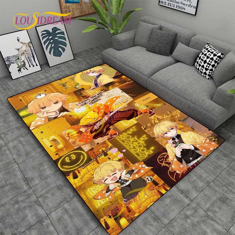 Demon Slayer Japan Cartoon Rug Kitchen Mat Bedroom Door Rug Living Room Carpet Children Game Soft Mat