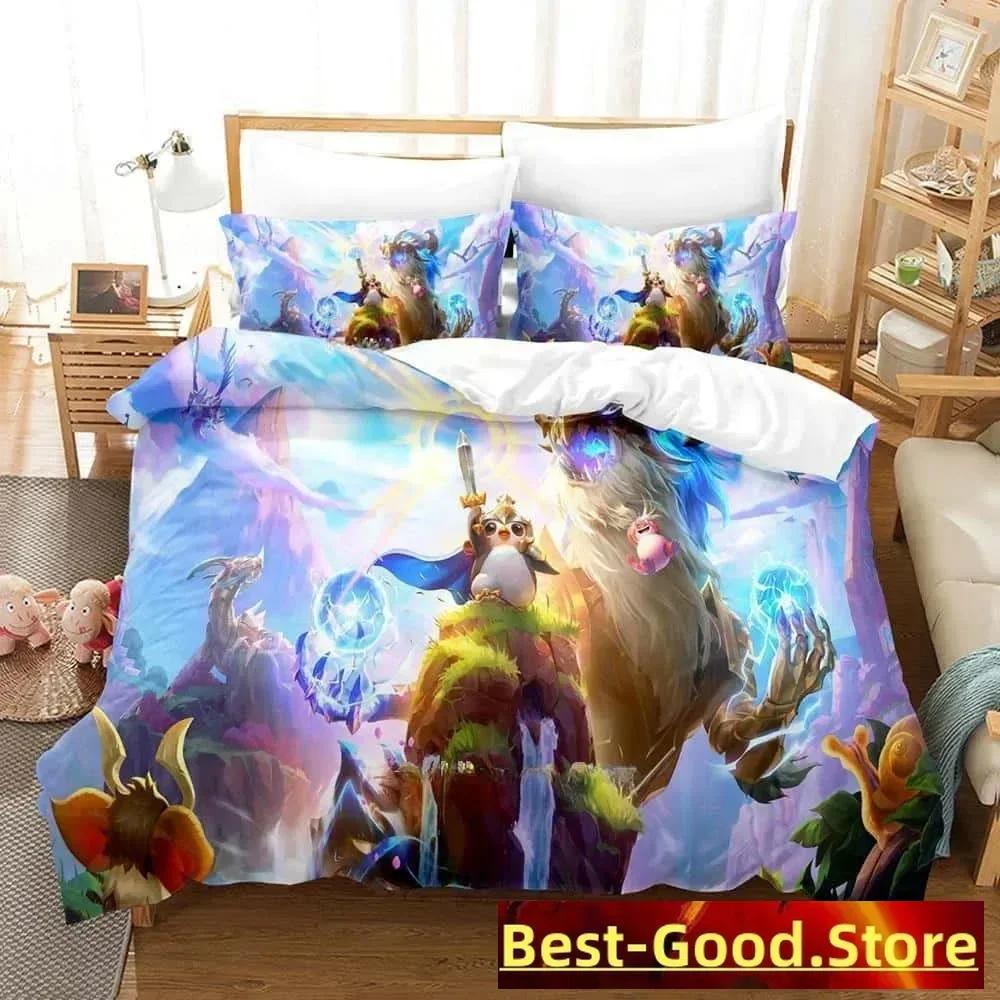3D Game Teamfight Tactics Bedding Set Single Twin Full Queen King Size Bed Set Adult Kid Bedroom Duvetcover Sets Home Textiles
