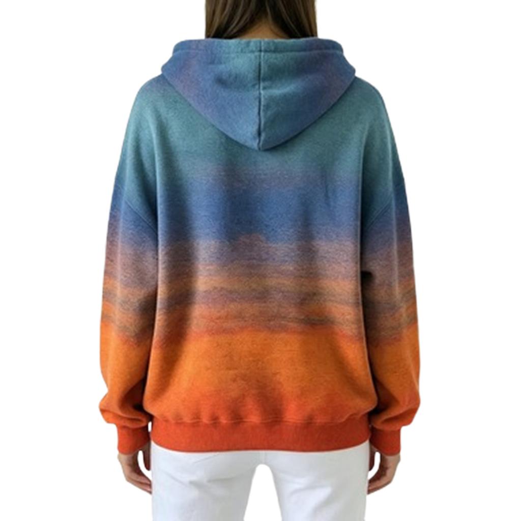Women's Printed Hoodie Sweatshirt Long Sleeve Casual Top