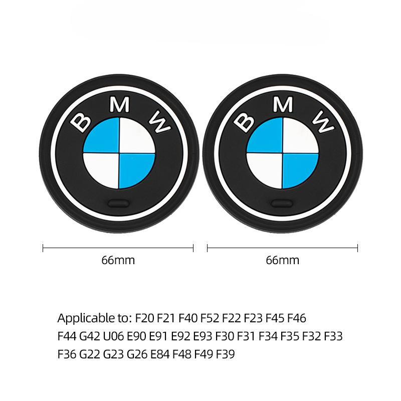 2Pcs Car Coasters Silicone Non-Slip Water Cup Mats For BMW G30 G32 G01 G02 G05 G06 G07 G26 G23 G22 F40 F20 G08 G16 glasses clip FY0