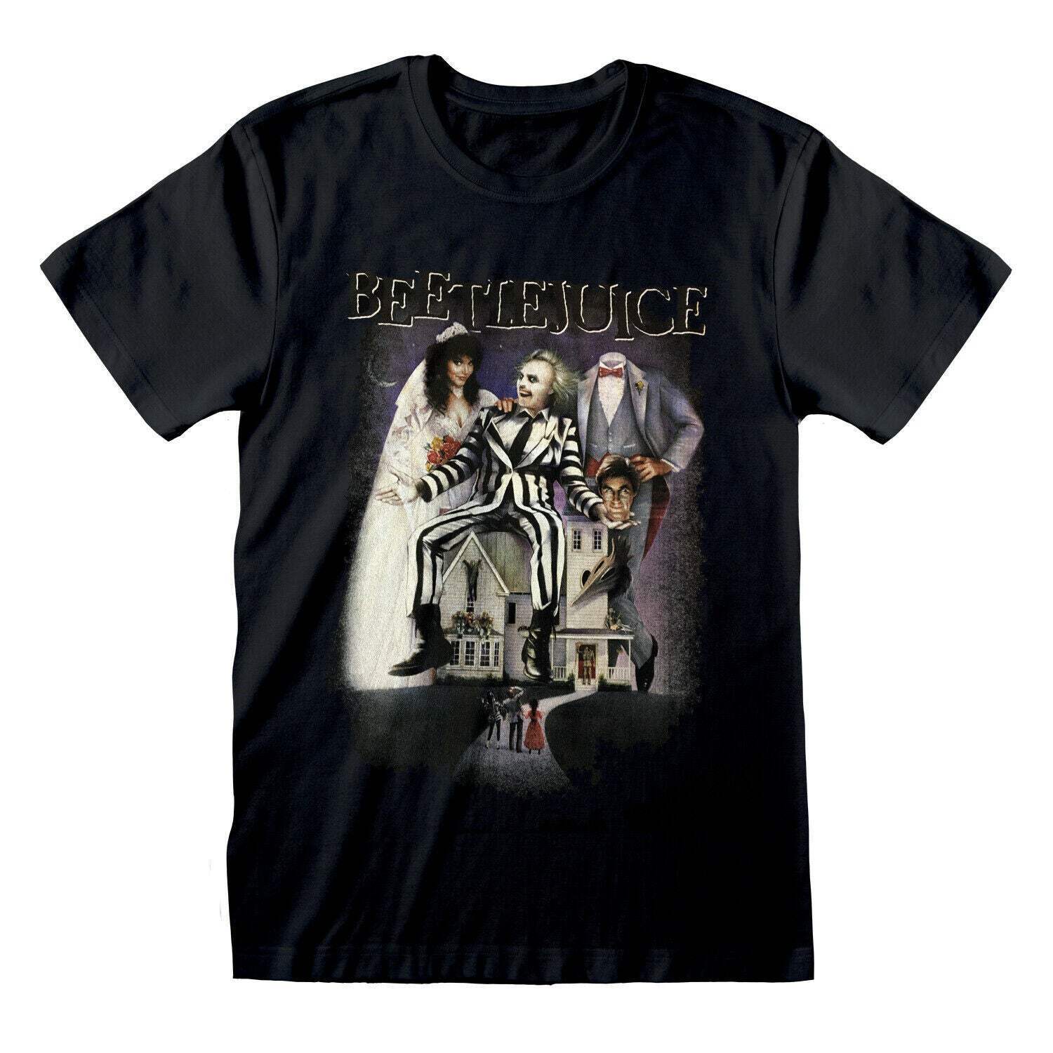 Beetlejuice Poster Black Logo T-Shirt M