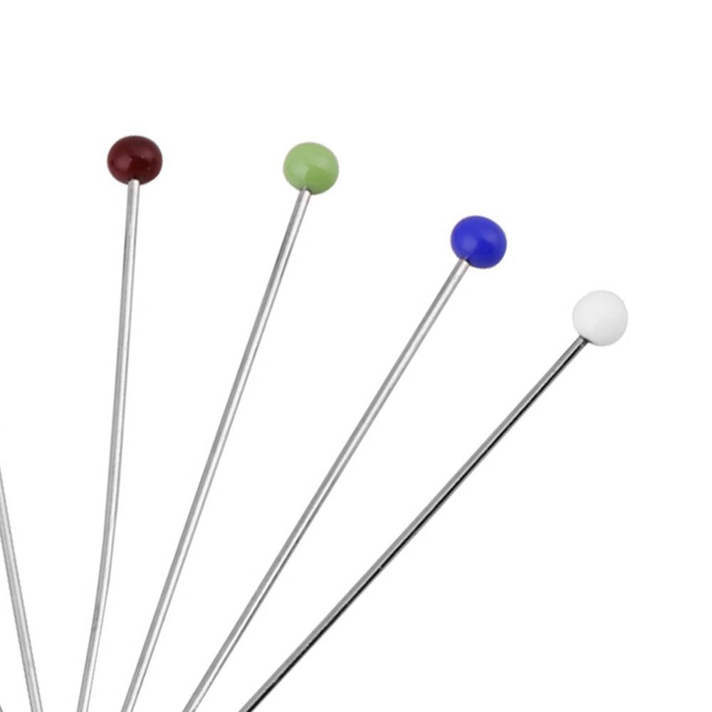 1000pcs High Temperature Resist Glass Ball Head Pins Multicolor Straight Pins  Dressmaking