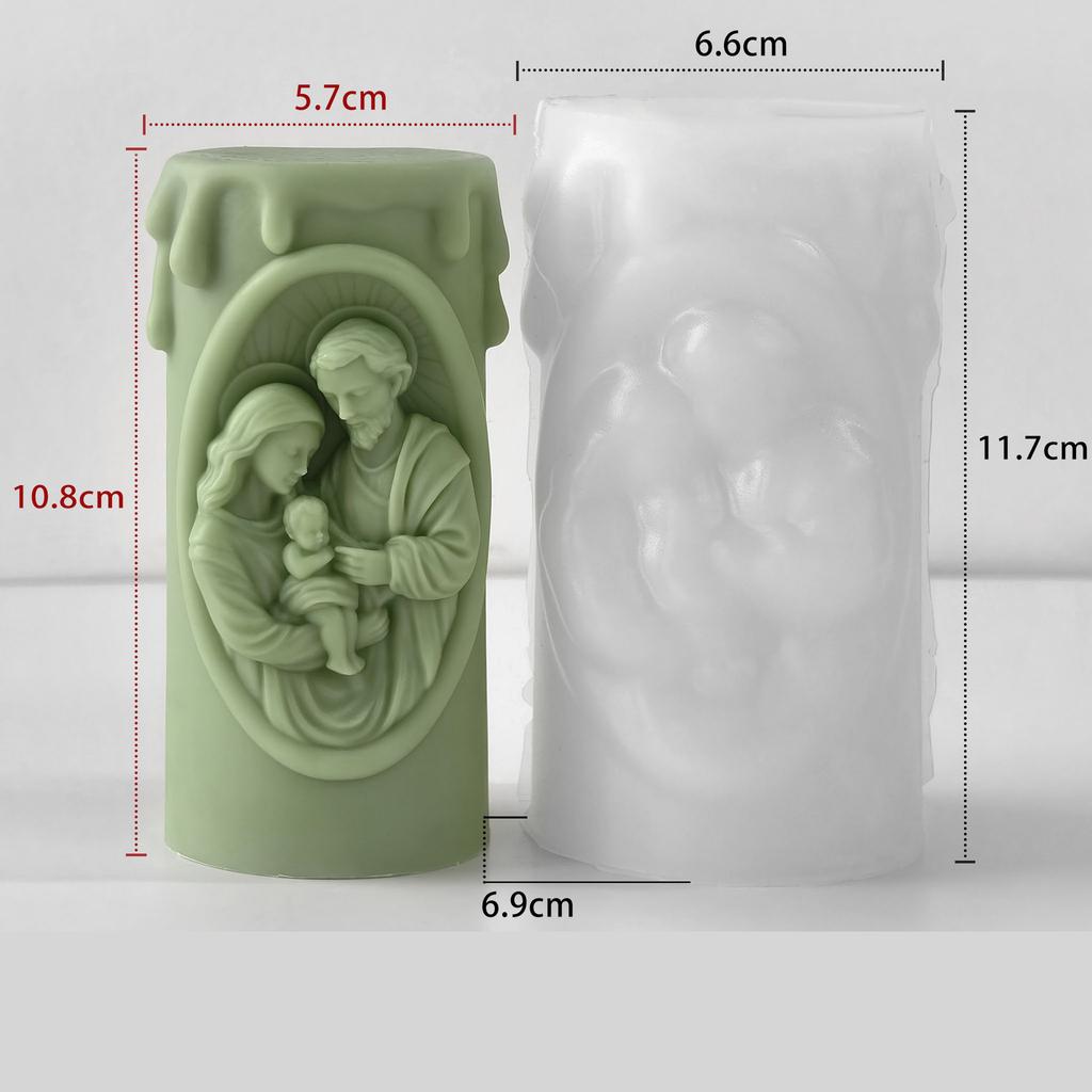 Cylindrical Aromatherapy Candle Silicone Mold DIY Handmade Candle Decorative Mold