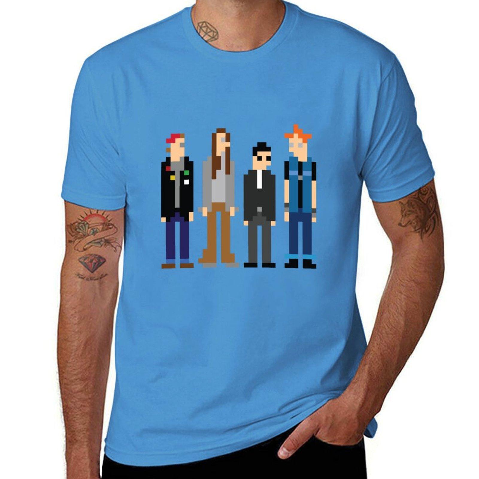 Rick Neil Mike and Vyvyan Pixel Art The Young Ones Inspired Tshirt sports fans customizeds t shirt men S