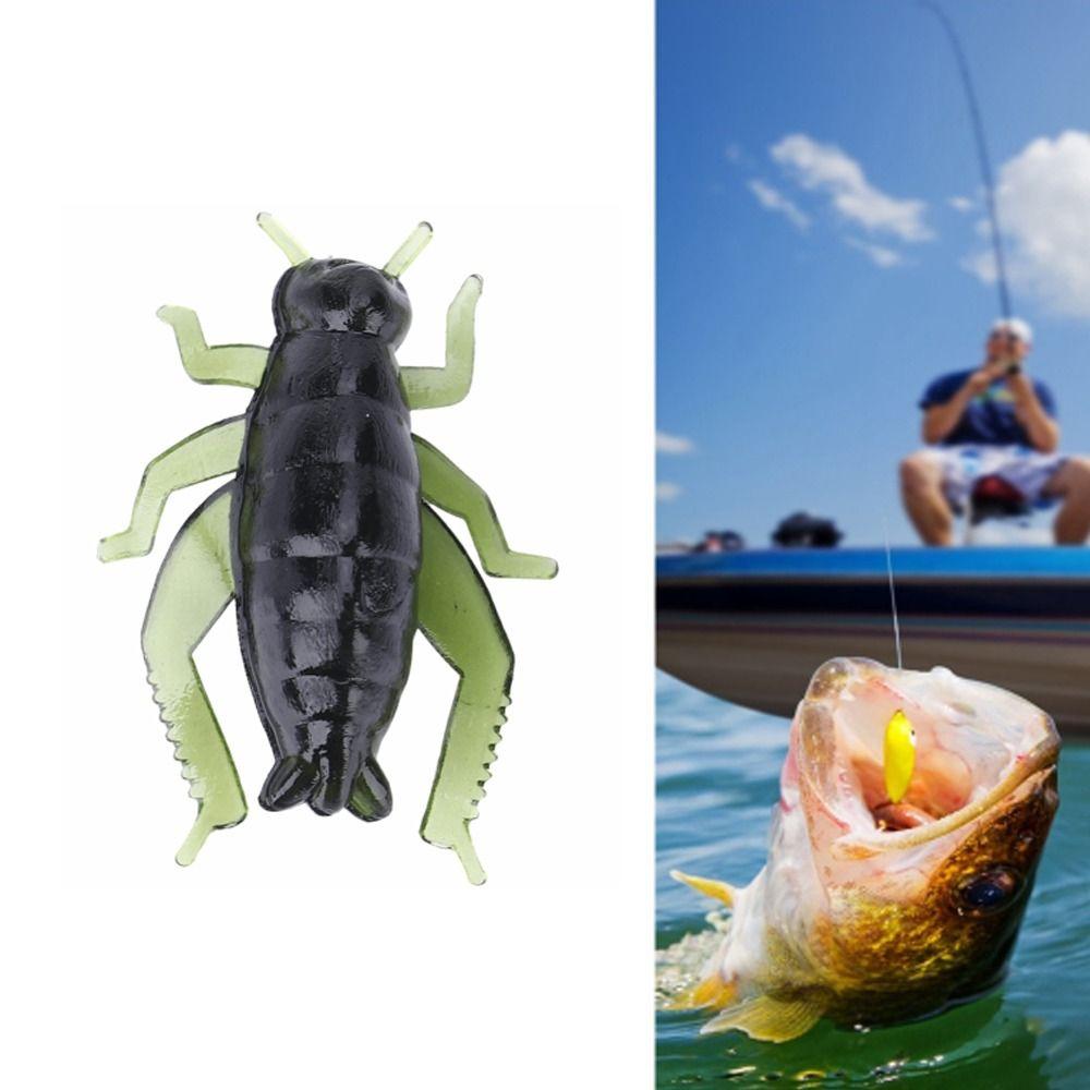 100PCS Reusable Cricket Baits Soft Fishing Lures Durable Fishing Baits Outdoor Fishing