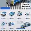 6In1 Police Sports Car Fire Engineering Engine Mini Loader Truck Plane Classic City Model Building Blocks Sets Bricks Toys Gifts