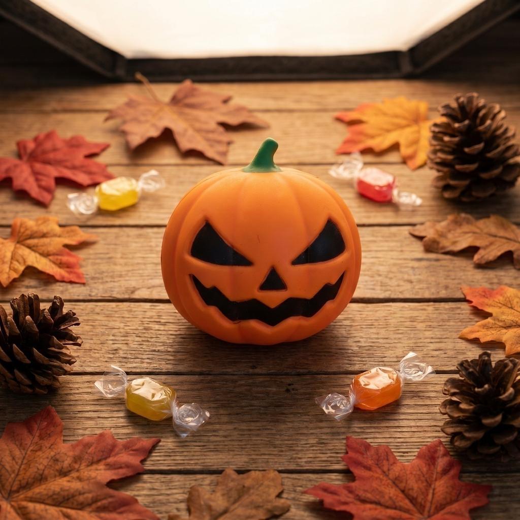 Halloween Pumpkin Squeeze Toy Stress Relief Fidget Sensory Toy for Kids and Adults Soft Decompression Toy Party Favor