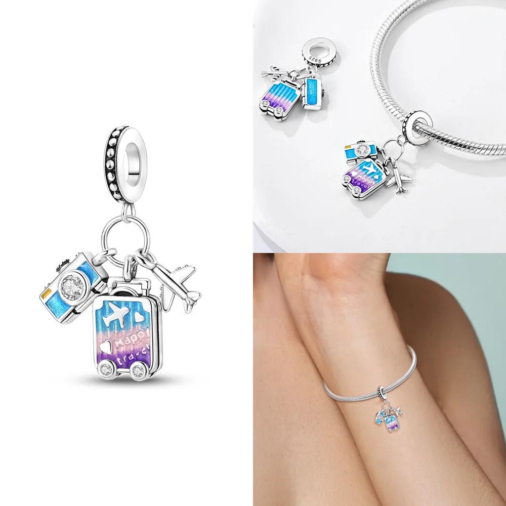 Funny Playable Smart Watch Tarot Bike Travel Dangle Original 100% Copper Charms Beads Fit Bangle Bracelet Diy Jewelry