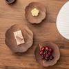 Creative Solid Wood Nut and Candy Storage Tray Plum Blossom-Shaped Snack Tray Home Desktop Key Miscellaneous Tray Home Decor