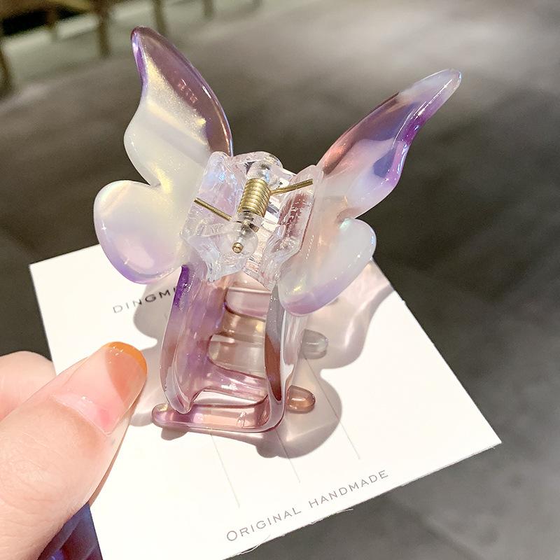 Tocado colorido de la pinza para el pelo de la muchacha de la mariposa del acetato Súper Hada