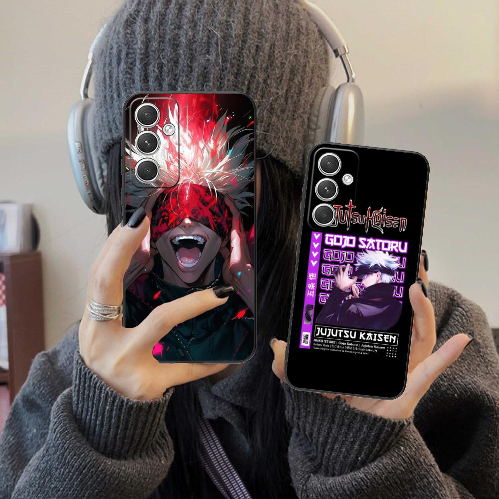 Jujutsu Kaisen Satoru Gojo Phone Case for Samsung Galaxy S26 S25 S24 S23 S22 S21 S20 Note20 Plus FE Ultra Colorful Cover Luxury