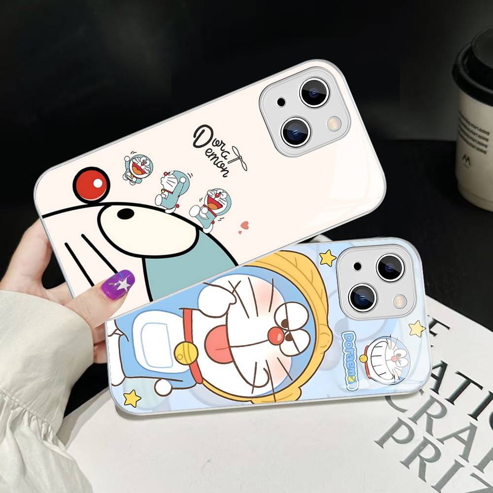 Cute Cartoon-u-Doraemons-t Tempered Glass For Iphone 14 13 12 11 Pro Mini XS MAX 14Plus X XS XR Fundas