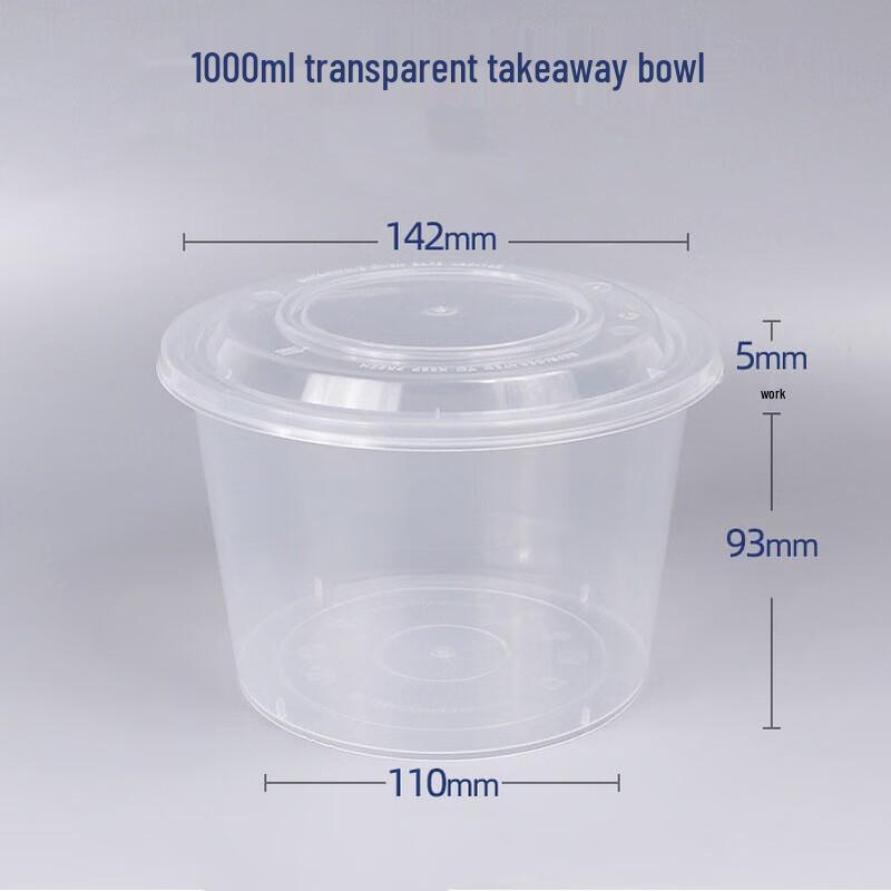 Disposable Clear Plastic Round Bowls