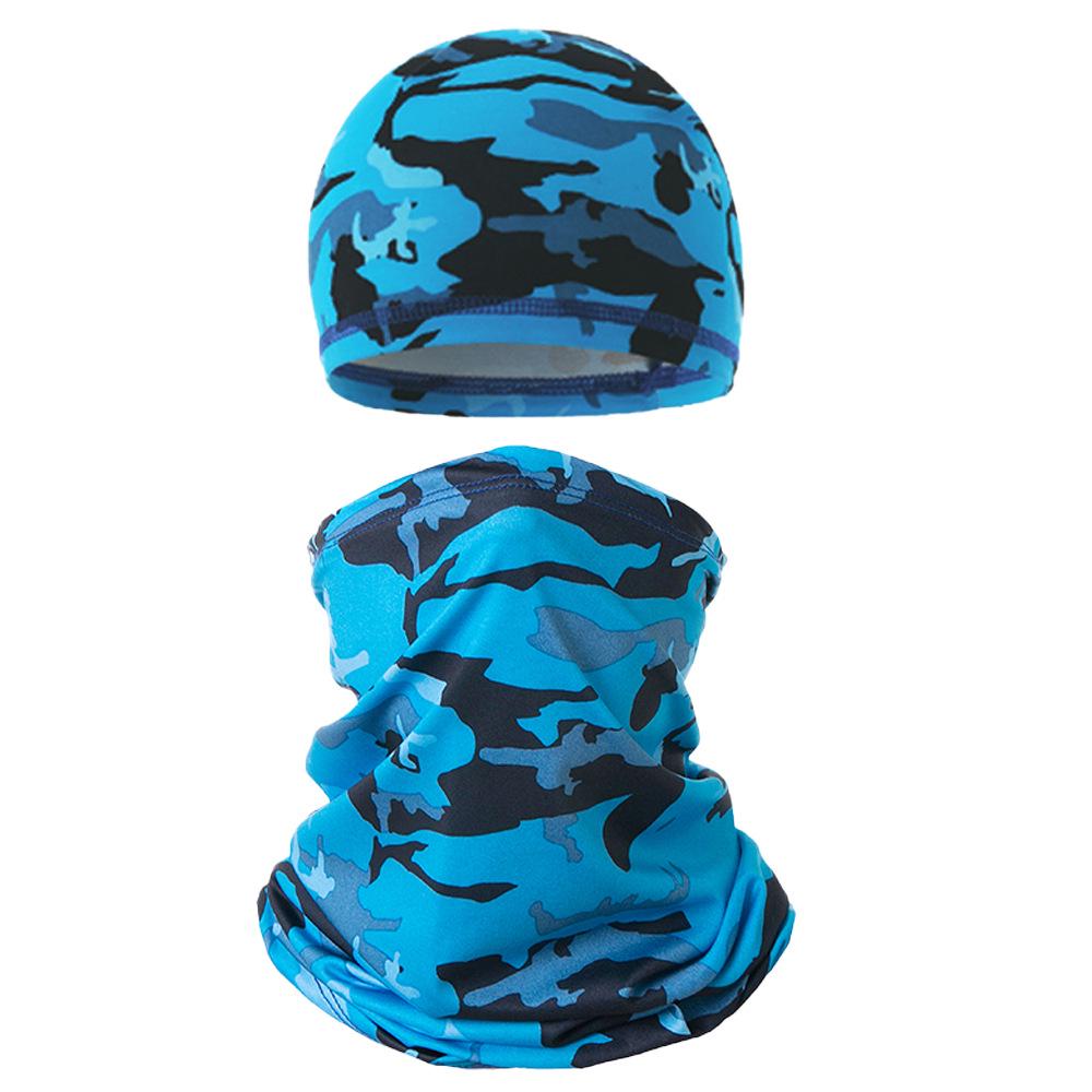 Breathable Summer Sun Protection Cycling Skull Cap & Multifunctional Ice Silk Headscarf