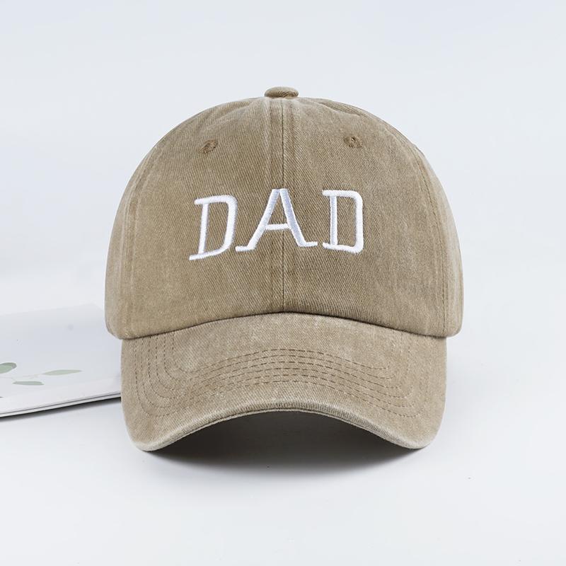 Mlfo “Dad” Embroidered Washed Baseball Cap Soft, Comfortable, Breathable Casual Family Outings Father'S Day Gift Dad Gift