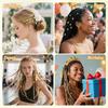 100PCS Dreadlocks Hair Extension Ring Set - Hollow Hair Ornaments and Accessories