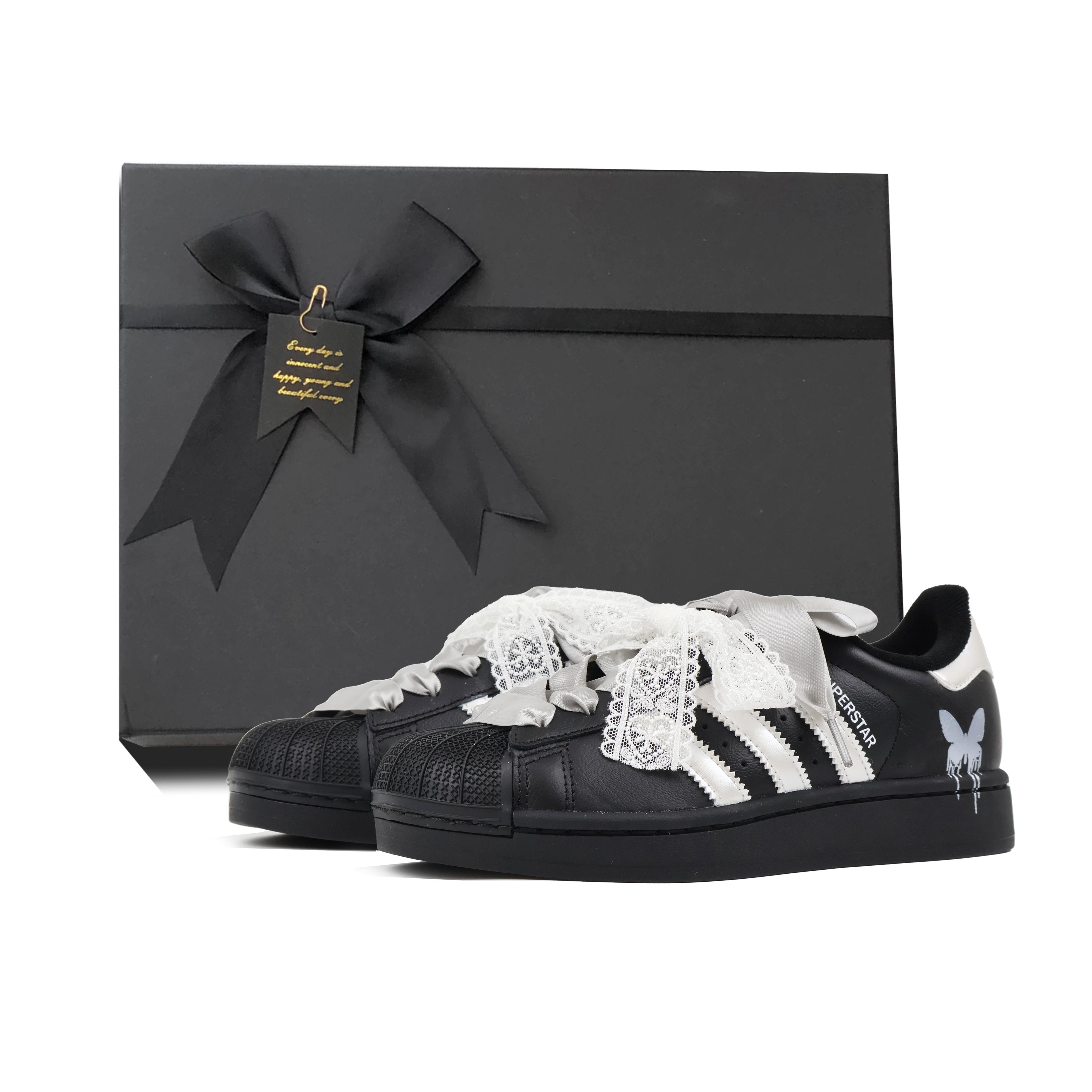 

Adidas Originals SUPERSTAR Skateboard Shoes Unisex Low top Black EG4959(Team384-BOX) 35⅔