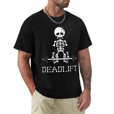 Deadlift Classic Print Cotton T-Shirt Bodybuilding Pumping GYM Muscle Training Crossfit T Shirt For Men Fashion Streetwear#Color