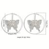 1 Pair of Vintage Luxury Alloy Butterfly Pendant Earrings for Women - Exaggerated Round Drop Design, Perfect for Daily Wear & Parties, Ideal Gift, Par