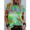 QICED Women's Fashion Casual Short Sleeve O-Neck Blouses & Shirts