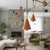 Mid Century Modern Sputnik Chandelier 9 Arm Multicolor Brass Ceiling Light Italian Style Dining Room Lamp