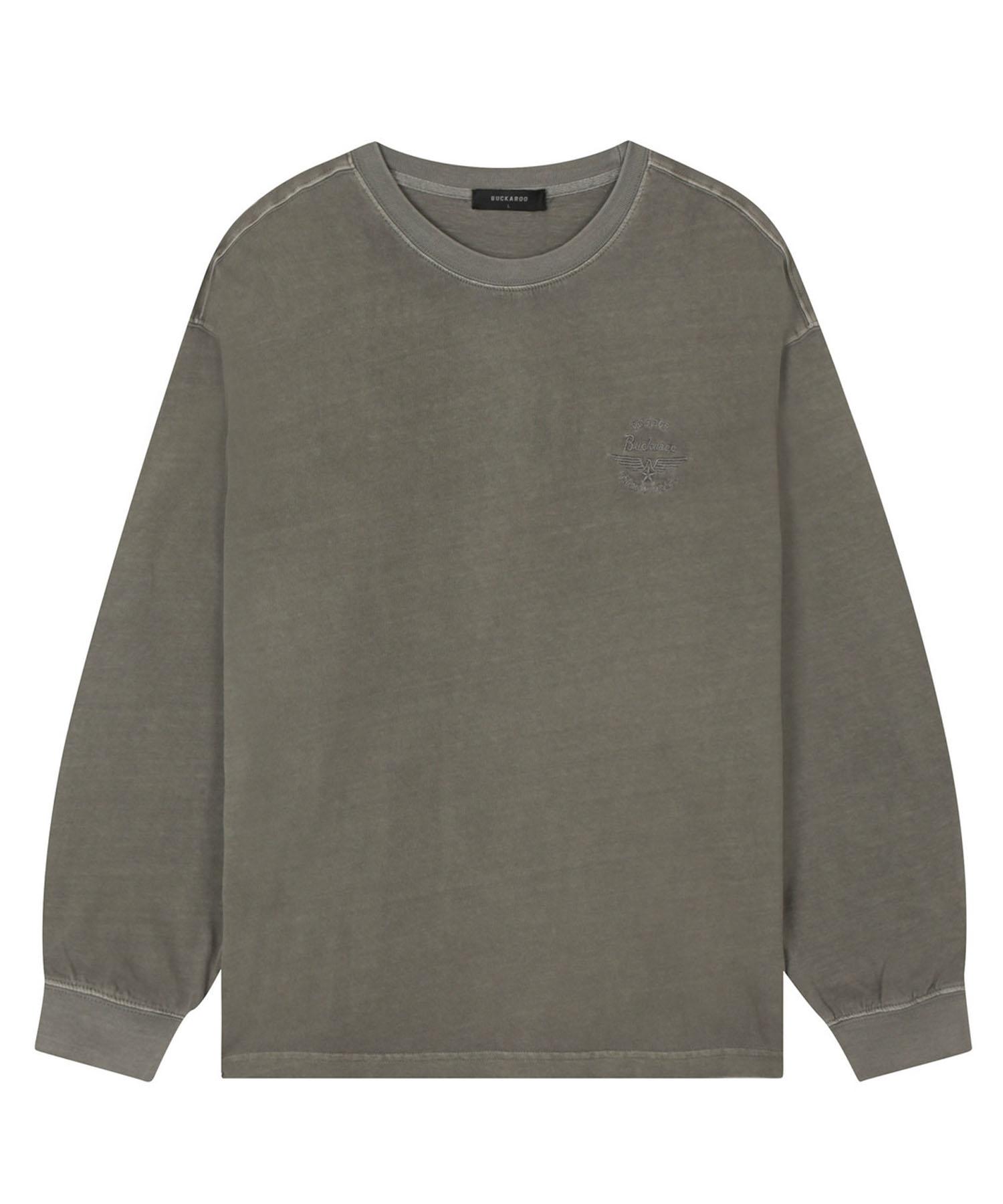 Burkeru 16-Count Single Loose Fit Dyed Long Sleeve Shirt Khaki Khaki_M