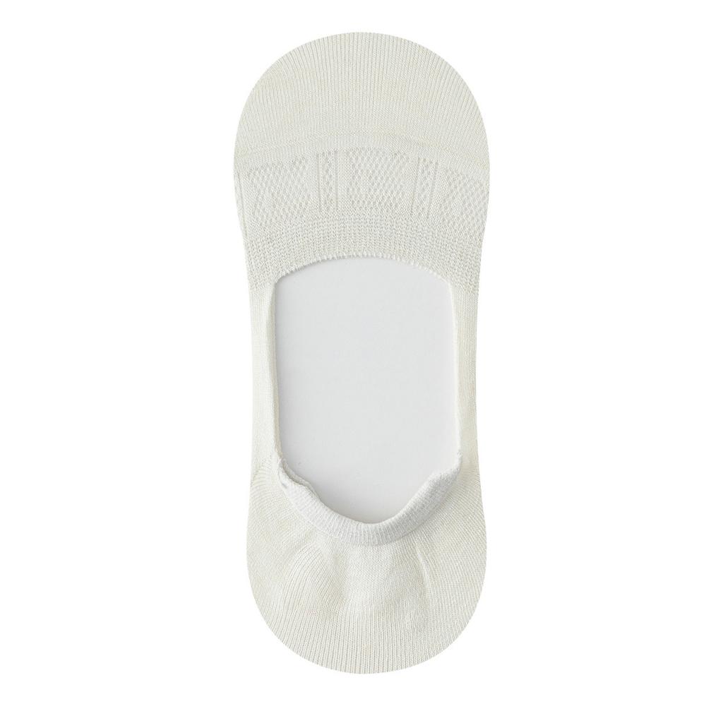 5 Pairs of Summer Mulberry Silk Stockings, Ultra-thin and Invisible Boat Socks, Silicone Anti-slip Mesh Solid Color Short Socks