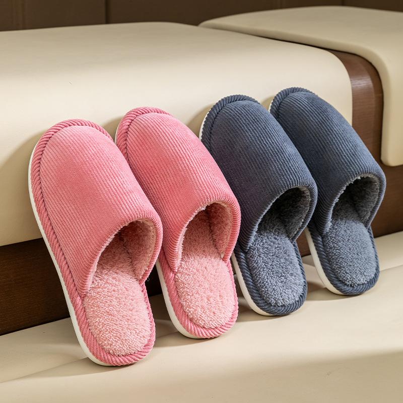 Cixi cotton slippers spring and autumn home use indoor non-slip warm couple plush