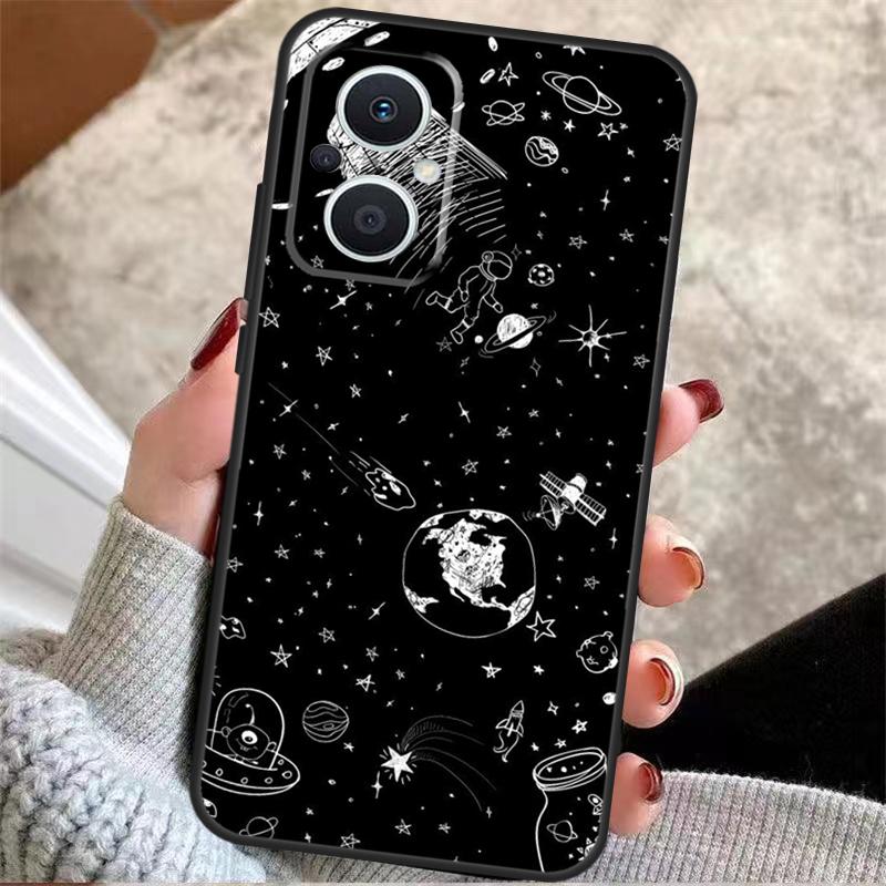 Aesthetic Space Stars Planet For OPPO Reno 14 10 11 12 13 Pro 7 8 Lite 8T 11F 12F 13F 14F OPPO Find X9 X8 X5 X6 Pro Case