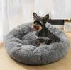 Dog Round Cat Winter Warm Sleeping Bag Long Plush Soft Pet Bed Calming Bed