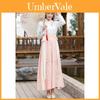 Hanfu Dress For Women With Embroidered Cross Collar And Polyester Fabric For Daily Wear
