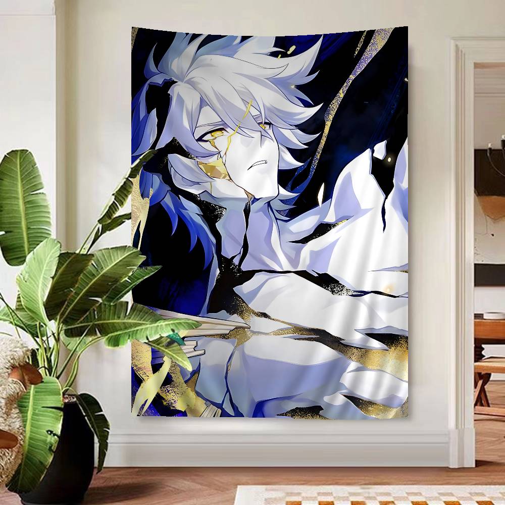 Honkai Star Rais game Anime Tapestry Hanging Tarot Hippie Wall Rugs Dorm Home Decor