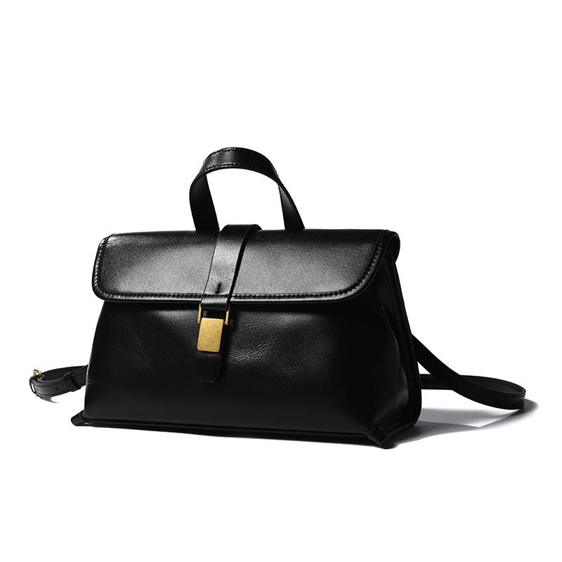 Geantă Messenger din Piele de Vacă de Grăunte Superior Geantă de Mână de Mare Capacitate pentru Femei Geantă Crossbody pentru Navetă