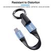 Tragbares kurzes Mini-Schlüsselanhänger-Ladekabel, 2-in-1-USB-Mobildatenkabel für iPhone, Samsung, Xiaomi, 3A-Schnellladekabel, Micro-USB-C-Typ-C-Kabel