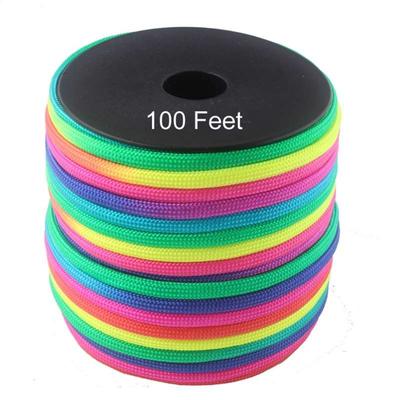 7PCS Rainbow Color Paracord Parachute Ropes Nylon Outdoor Survival Camping 3M