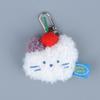 White Rabbit Pink Cat Animal Soft Plush Keyring For Girl Gift And Bag Pendant