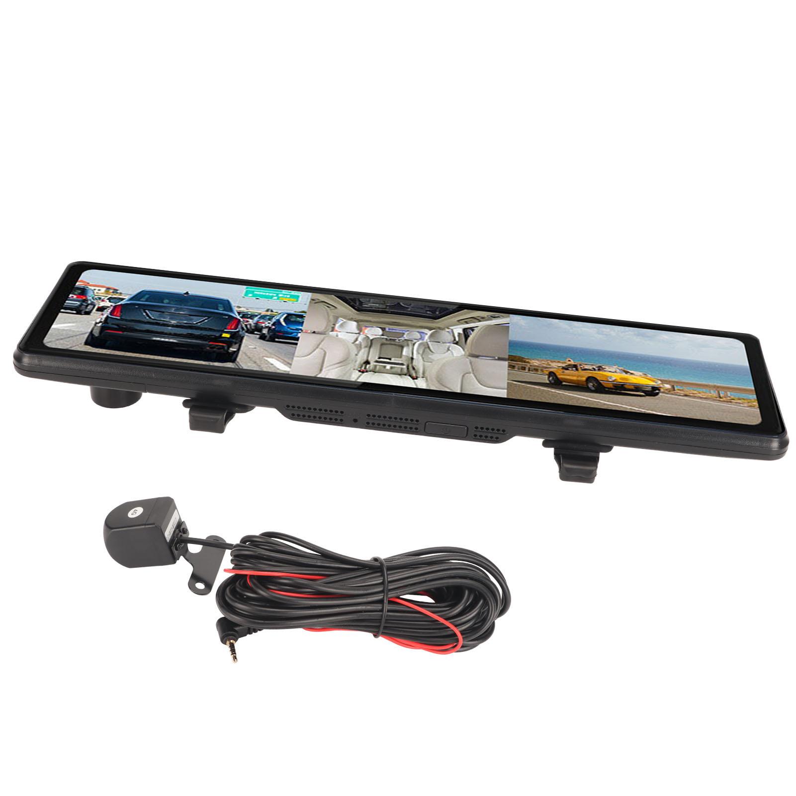 

10,26-дюймовый зеркальный видеорегистратор BT5.0 HD ночное видение 3 записанных видео спереди 2,5K сзади 1080P вождение