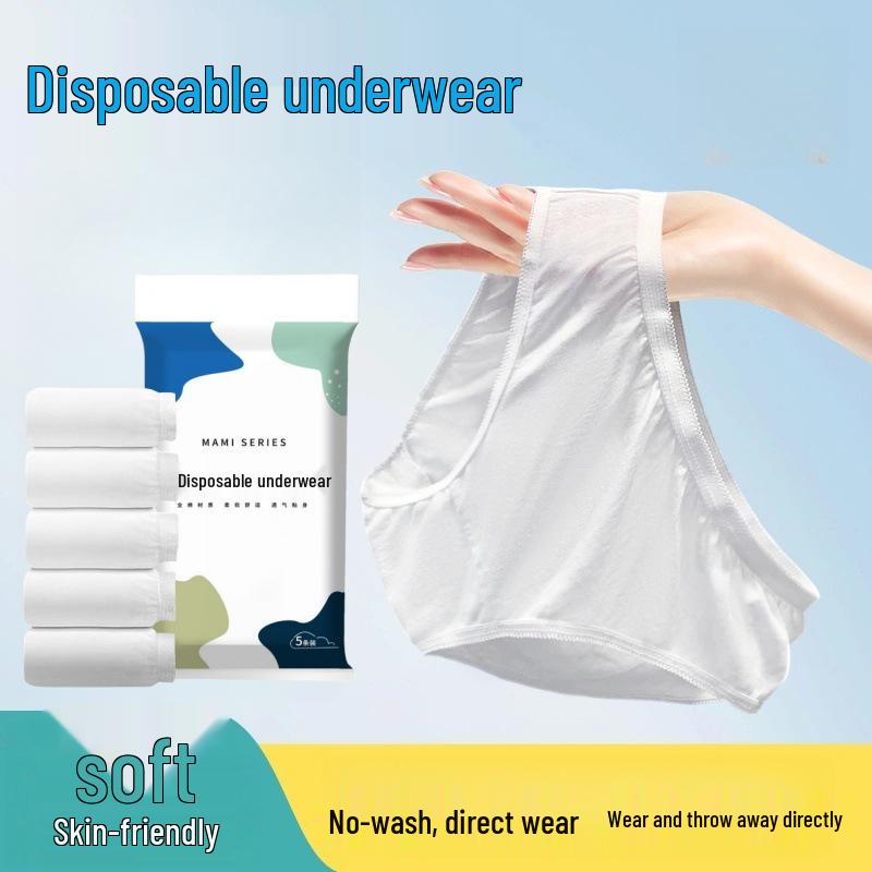Disposable Travel Underwear - Individually Packaged, Wash-Free, Ideal for Maternity and Postpartum Use.