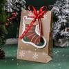 5ks vánoční cukroví sušenky Bowknot Santa Claus Stick Ponožky Balení Balení Party potřeby