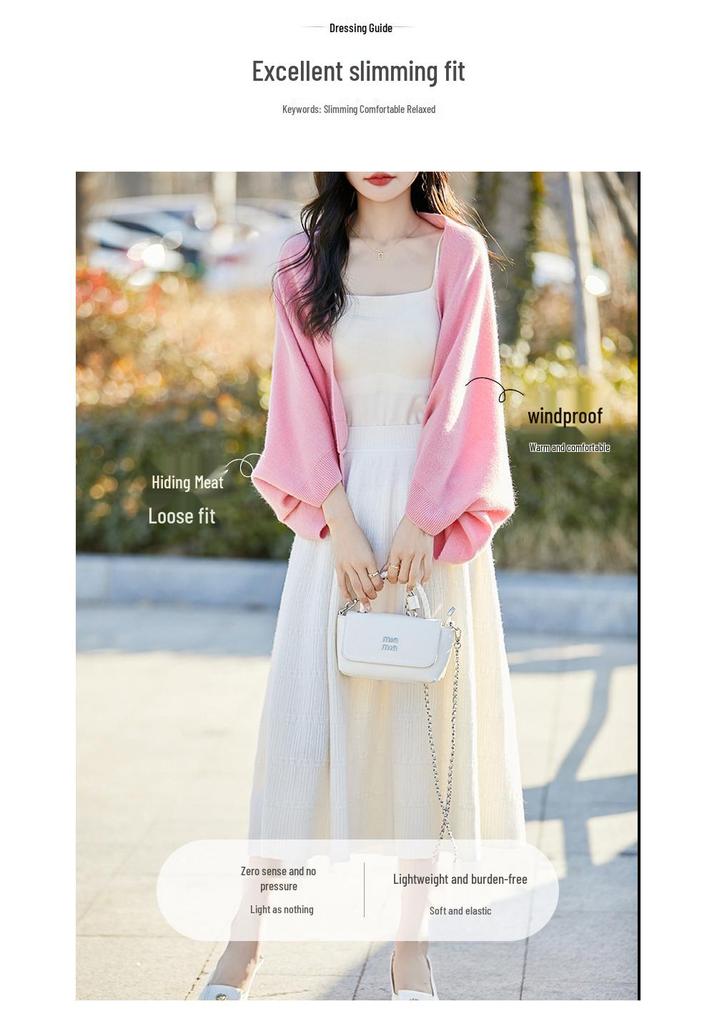 Dense Knit Wool Shawl Cardigan: Women's 2025 Fashion, Dual-Use Scarf and Coat, Spring/Autumn/Winter Style, Loose Fit
