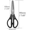 NatSumeBasics Black Ceramic Scissors 8" Kitchen Scissors Blade Metal Free Lab Scissors Safety Healthy Office Classroom Cooking Shears