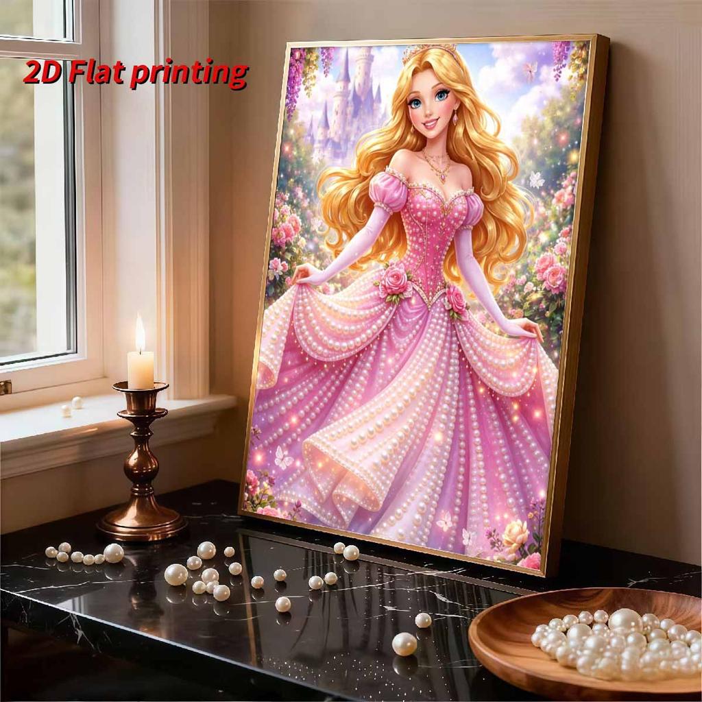 Disney Pearl Painting Rapunzel Rapunzel Castle Creative 5D Pearl Embroidery Cross Stitch Kit Handmade DIY Home and Room Decor Gift